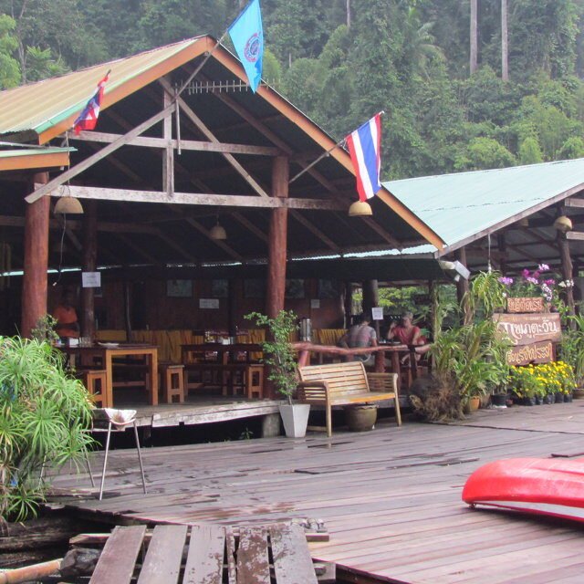 Khao Sok Lake Tour 2 Days 1 Night Restaurant at Floating Raft Houses