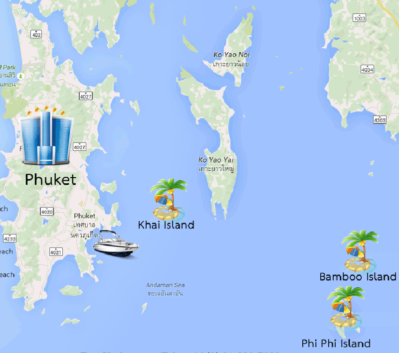 phi phi island tour map